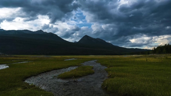 Highland, Landscape, Grass, Sky, Mountain, Meadow