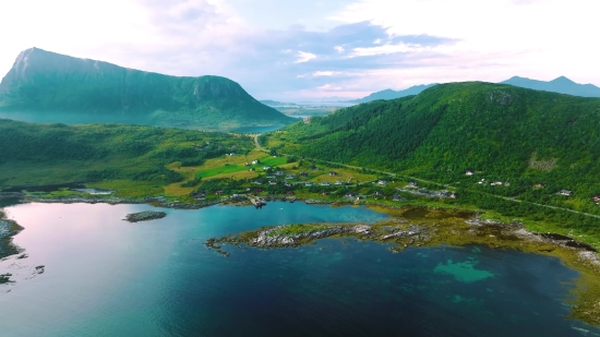 Highland, Landscape, Mountain, Lake, Water, Mountains