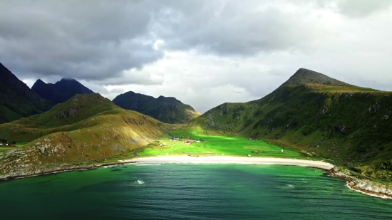 Highland, Landscape, Mountain, Mountains, Sky, Water