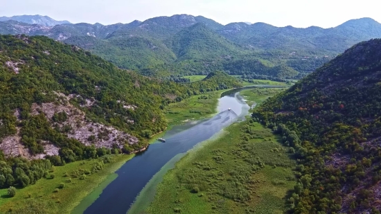 Highland, Mountain, Landscape, Mountains, Basin, River