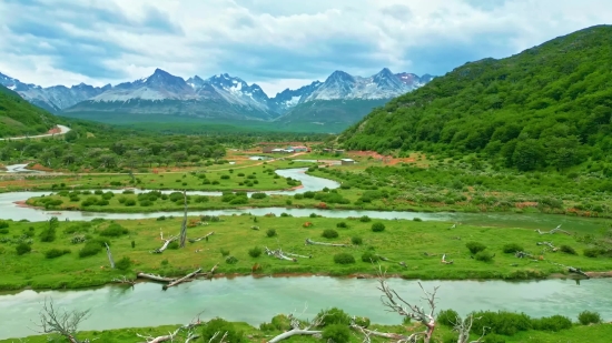 Highland, Mountain, Landscape, Mountains, River, Range