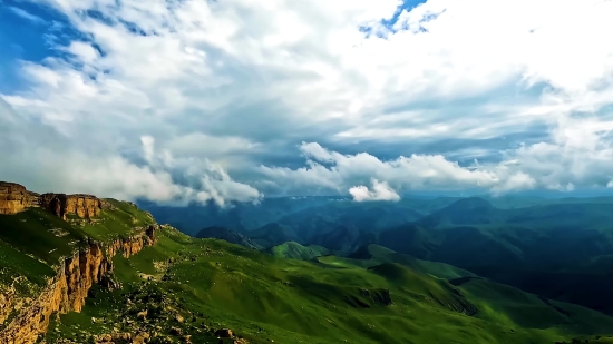 Highland, Mountain, Landscape, Mountains, Sky, Grass