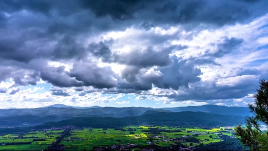 Highland, Sky, Landscape, Mountain, Clouds, Grass