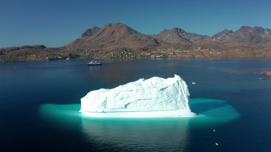 Iceberg, Mountain, Landscape, Glacier, Water, Sky