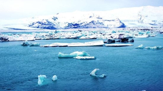 Iceberg, Sea, Ocean, Water, Landscape, Sky