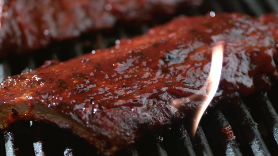 Ink Bleed Footage, Barbecue, Food, Meat, Dish, Grilled