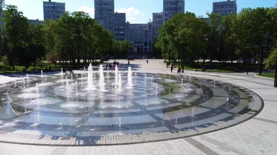 Intersection, Architecture, City, Fountain, Sky, Building