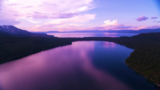 Lake, Body Of Water, Water, Sky, Landscape, Sunset