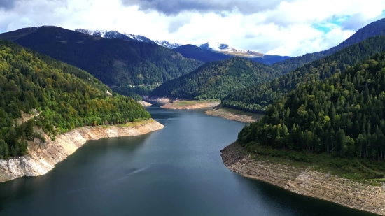 Lake, Landscape, River, Water, Mountain, Dam