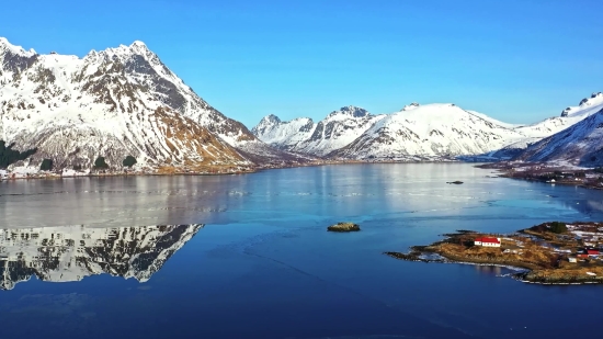 Lake, Mountain, Glacier, Snow, Mountains, Landscape