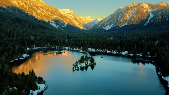 Lake, Mountain, Landscape, Mountains, Water, Basin