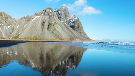 Lake, Mountain, Water, Sky, Landscape, Ocean