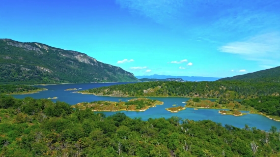 Landscape, Mountain, Highland, Water, Sea, Mountains