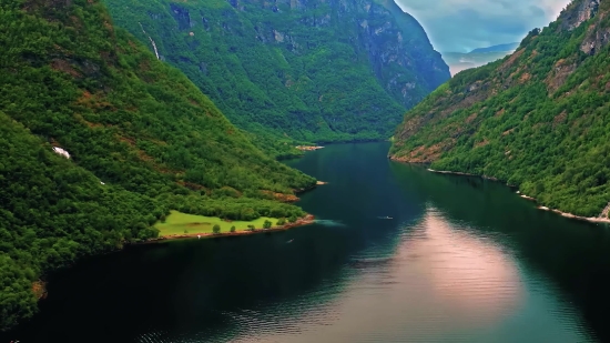 Landscape, River, Mountain, Lake, Water, Body Of Water