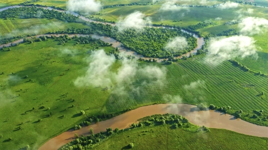 Landscape, River, Mountain, Rural, Highland, Summer