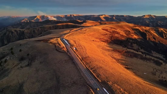 Landscape, Road, Highland, Mountain, Travel, Sky