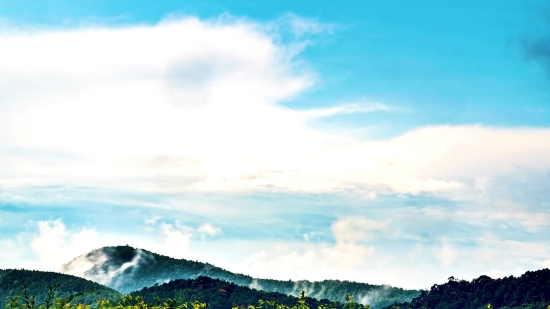 Landscape, Sky, Clouds, Mountain, Summer, Cloud