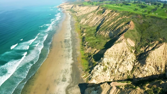 Loops Video, Cliff, Geological Formation, Shoreline, Sea, Beach