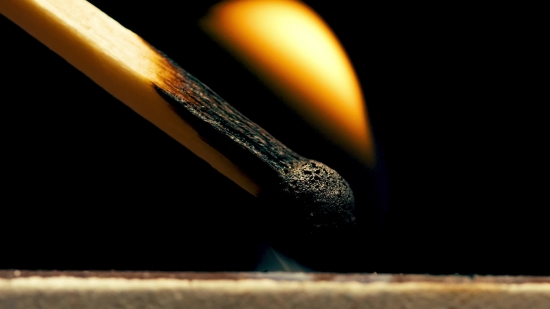 Matchstick, Stick, Light, Flame, Fire, Black