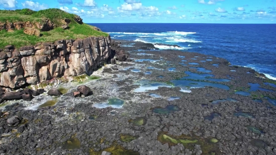 Meeting Footage, Cliff, Geological Formation, Ocean, Promontory, Sea