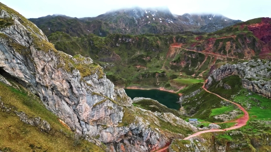 Mountain, Geological Formation, Mountains, Cliff, Landscape, River