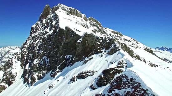 Mountain, Glacier, Snow, Line, Landscape, Peak