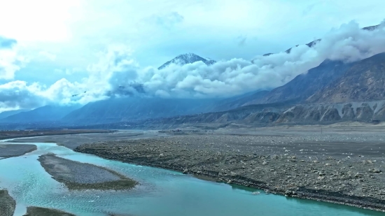 Mountain, Lake, Landscape, Water, Sky, Ocean