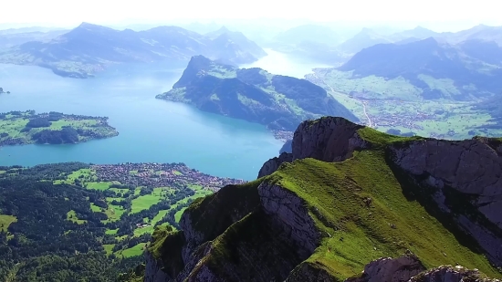 Mountain, Landscape, Mountains, Lake, Alp, Sky