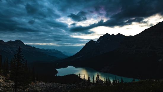 Mountain, Landscape, Mountains, Lake, Sky, Range