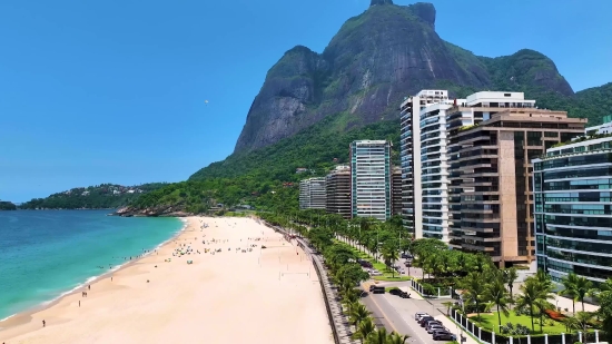 Mountain, Landscape, Sea, Water, Sky, Beach