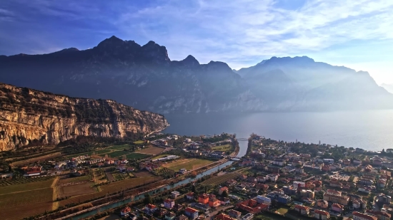 Mountain, Landscape, Sky, City, Range, Alp