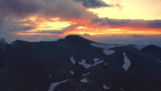 Mountain, Landscape, Sky, Sunset, Sun, Mountains