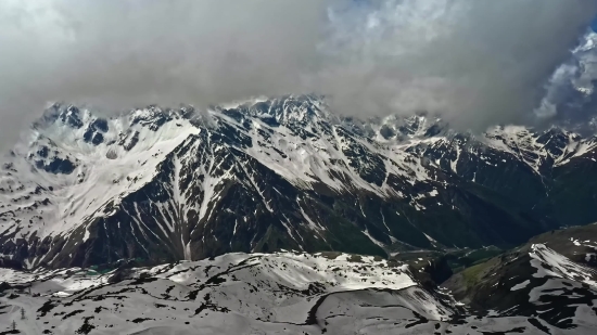 Mountain, Range, Glacier, Snow, Peak, Landscape