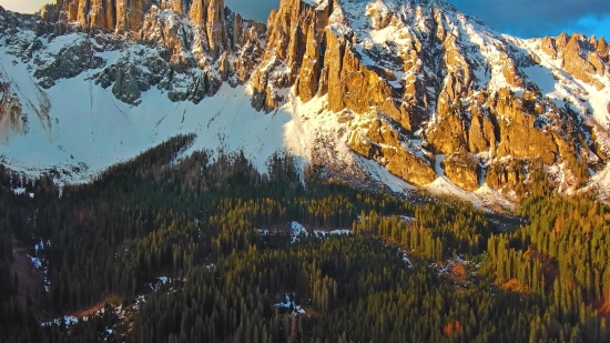 Mountain, Range, Tree, Landscape, Mountains, Snow