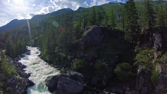 Mountain, River, Mountains, Range, Wilderness, Landscape