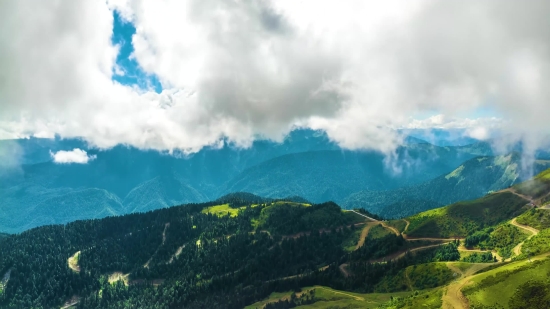 Mountain, Volcano, Natural Elevation, Landscape, Mountains, Clouds