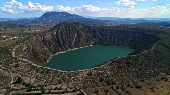 Natural Depression, Mountain, Crater, Landscape, Highland, Geological Formation