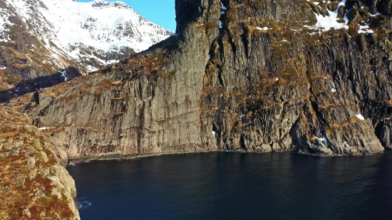 No Copyright Video Free, Cliff, Geological Formation, Landscape, Mountain, Water