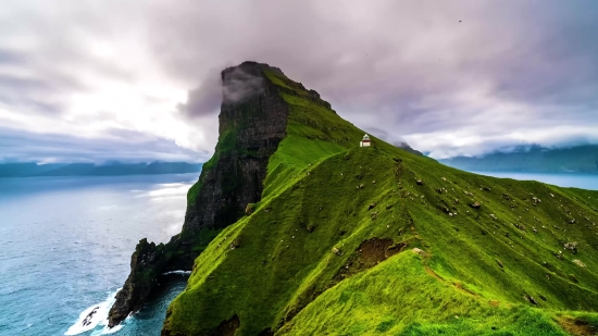 Old Film Stock Footage, Cliff, Geological Formation, Landscape, Mountain, Promontory