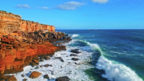 Open Video Free Download, Ocean, Beach, Sea, Coast, Cliff