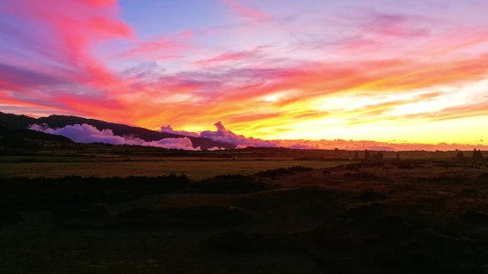 Poverty Stock Footage, Sunset, Sun, Sky, Landscape, Desert