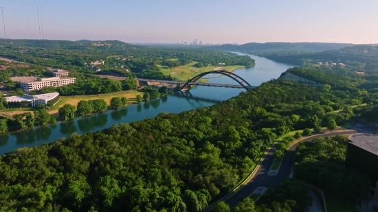 River, Steel Arch Bridge, Bridge, Water, Landscape, Lake