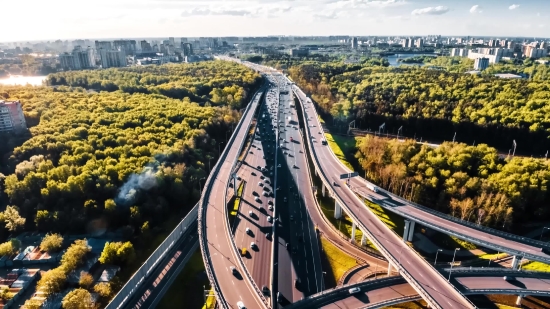 Road, Expressway, Track, Landscape, Highway, Bridge