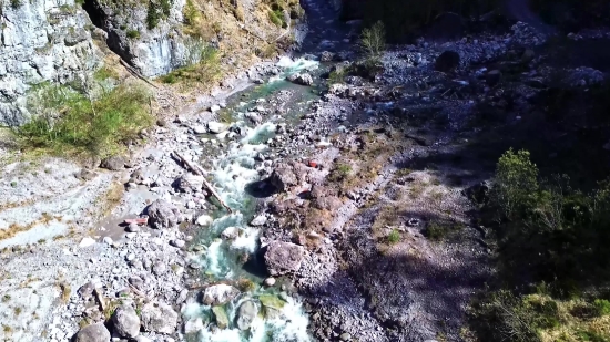 Rock, Stone, Landscape, River, Water, Snow