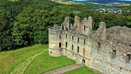 Royalty Free Aerial Footage, Castle, Fortification, Palace, Defensive Structure, Architecture