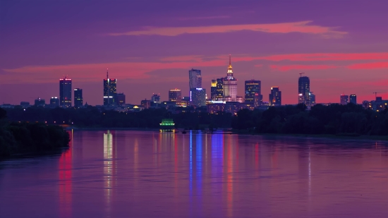 Royalty Free Video Effects, City, Cargo Ship, Skyline, Waterfront, Cityscape