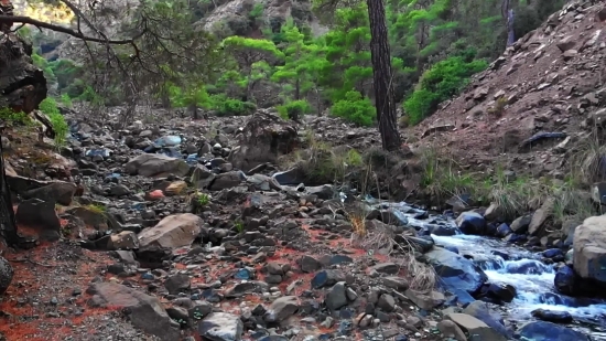 Rubbish, River, Landscape, Water, Forest, Mountain