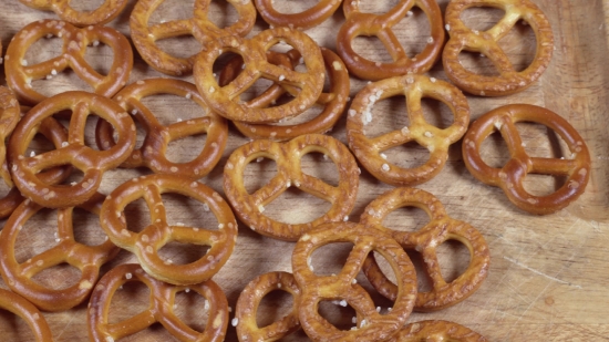 Screen Glitch Free Stock Footage, Pretzel, Cracker, Bread, Baked Goods, Food