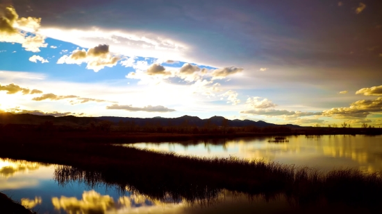 Sky, Atmosphere, Lake, Landscape, Water, Reflection