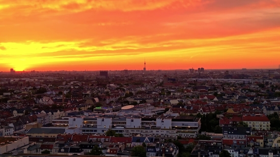 Sky, City, Atmosphere, Town, Sunset, Cityscape